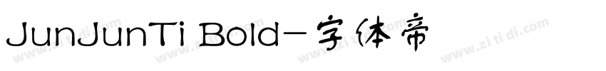 JunJunTi Bold字体转换